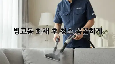 방교동 화재 후 청소, 꼼꼼하게! 🔥🏠