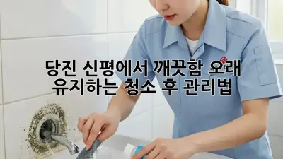 당진 신평에서 깨끗함 오래 유지하는 청소 후 관리법